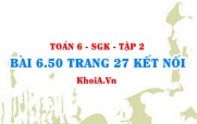Bài 6.50 trang 27 Toán 6 Tập 2 Kết nối tri thức
